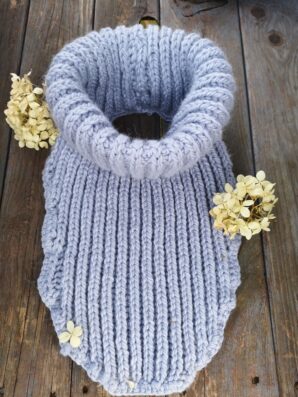 Komin/Golf/Otulacz  Mia zgaszony błękit