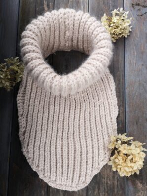 Komin/Golf/Otulacz  Mia jasny beż na zamówienie