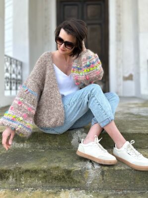 Kardigan Lime Flower Na zamówienie