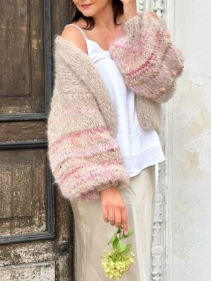 Kardigan Delicate Flower długość 50 cm NA ZAMÓWIENIE