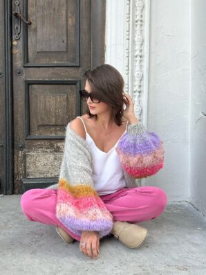 Kardigan Mila (wersja szara, długość 55 cm) NA ZAMÓWIENIE