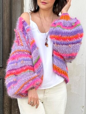 KARDIGAN  BUTTERFLY fiolet na zamówienie