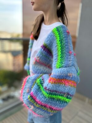 KARDIGAN Blue BUTTERFLY ROZMIAR xs/s na zamówienie