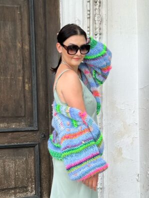 KARDIGAN Blue BUTTERFLY na zamówienie