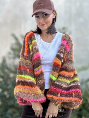 KARDIGAN Brown BUTTERFLY na zamówienie