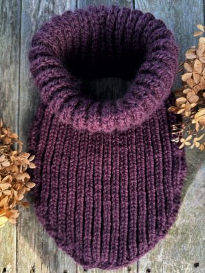 Komin/Golf/Otulacz  Mia ciemne winogrono na zamówienie